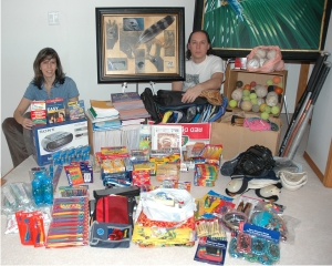 Supplies donated to the village of Llano Bonito