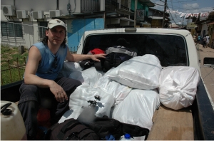 Supplies to be delivered to the villagers of Llano Bonito