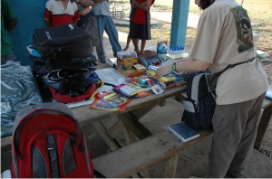 Supplies donated to villagers of Llano Bonito