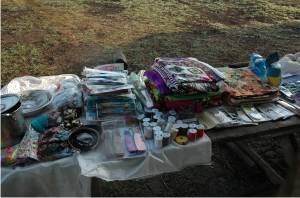 Supplies donated to villagers of Llano Bonito
